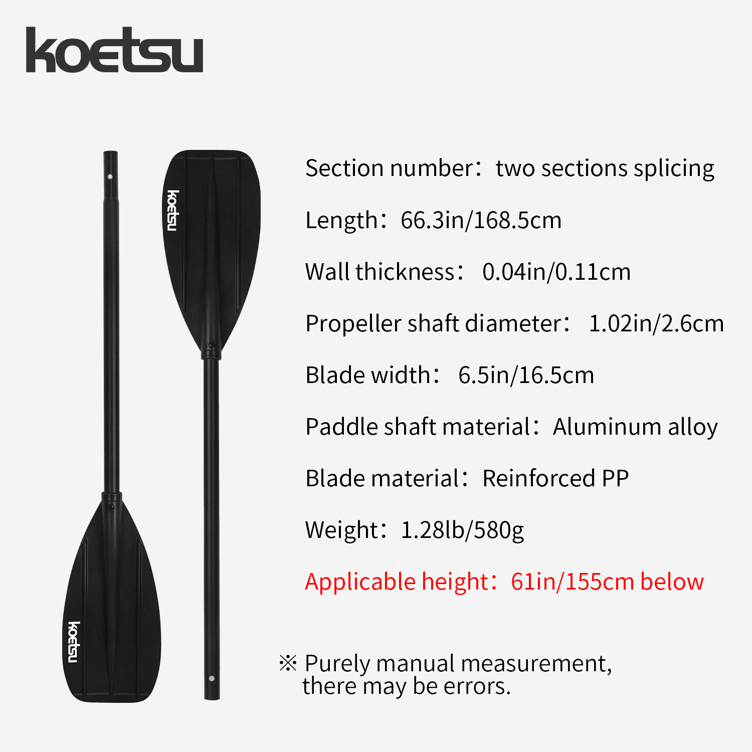 KOETSU Aluminum Alloy Double-H - огляд і ціна Fishing Kayak Paddle